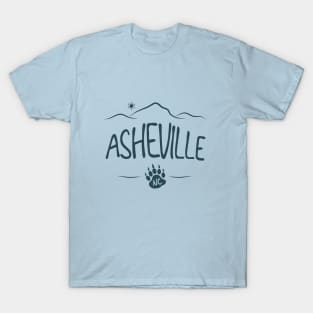 Asheville, NC - Black Bear Paw - GBlueO 14 T-Shirt